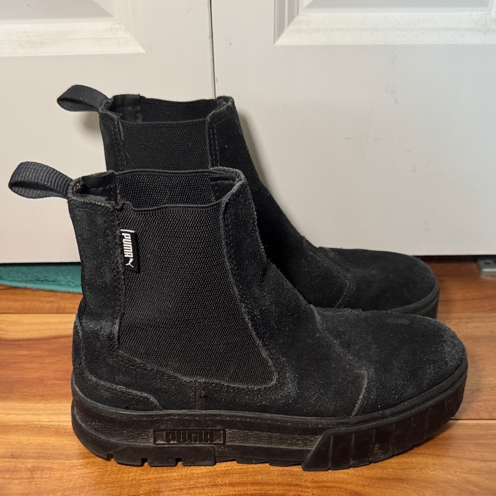 Puma Black Suede Ankle Boots